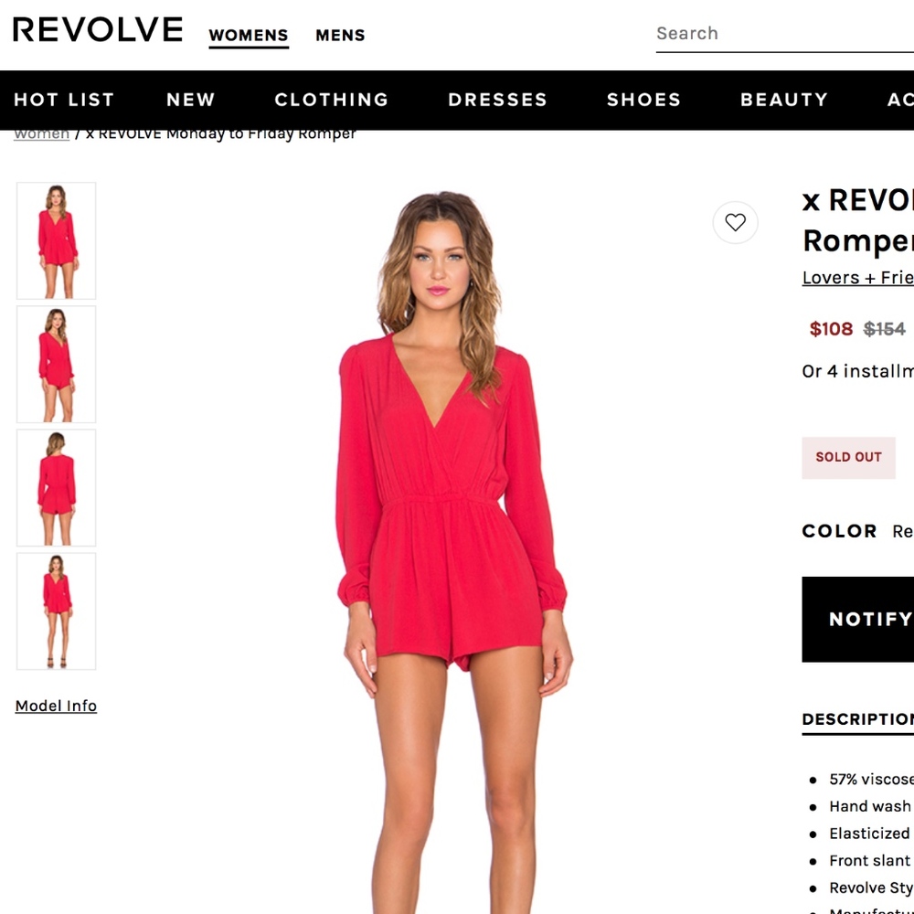 REVOLVE - "x REVOLVE Monday to Friday Romper"